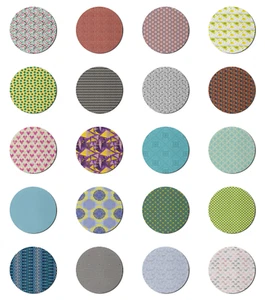 Ambesonne Geometric Theme Round Non-Slip Rubber Modern Gaming Mousepad, 8" - Picture 1 of 111