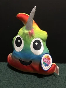 11” Nanco Unicorn Poop Emoji Plush Pillow Uni-Poop BNWT Rainbow - Picture 1 of 4