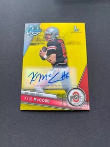 2023 Bowman U Chrome Prospect Yellow Refractor /75 Kyle McCord #101 Auto - Picture 1 of 2