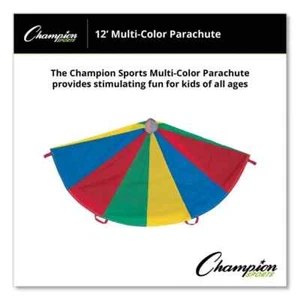 Champion Sports 12' Rainbow Parachute with 8 Handles - Picture 1 of 3