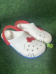 Crocs Hello Kitty Classic Clogs 50th Anniversary Red White Blue Women’s Size 10 - Picture 1 of 5