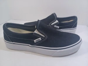 Size 7 Mens 8.5 Women - VANS Classic Slip-On ‘Black’ | OFF THE WALL 500714 NEW - Picture 1 of 11