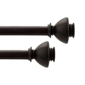 Deco Window 2 Pcs Extendable Curtain Rods 36"-66" Adjustable Heavy Duty Iron ... - Picture 1 of 7