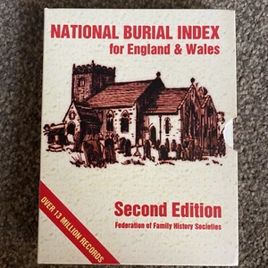National Burial Index For England & Wales 2nd Edition Family History CD ROM VGC - Photo 1/8