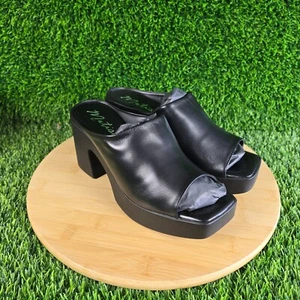 Tacón de cuero negro Matisse Faye para mujer hecho en Italia talla 9 nuevo en caja - Imagen 1 de 7