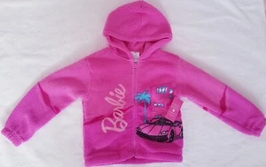 Barbie GIRLS PLUSH SWEATSHIRT HOODIE SIZE LARGE L 10/12 pink hoodie plush - Picture 1 of 2