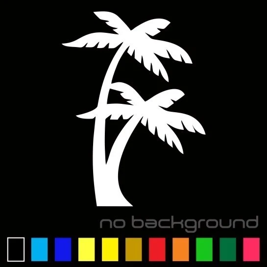 EW Designs Summer Beach Tribal Palm Tree Vinyl Decal | 4" Tall Bumper Sticker For Car, Laptop, Luggage