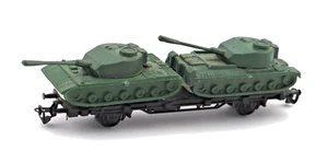 BTTB TT Flachwagen mit Panzern - Picture 1 of 2
