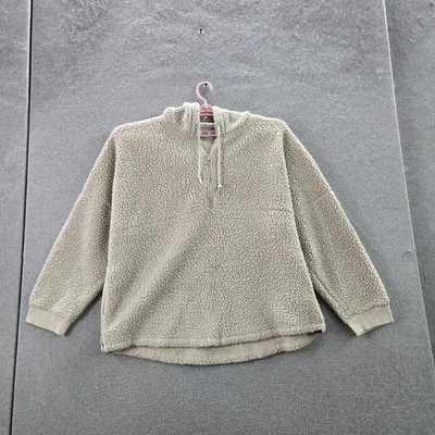 ROSA Victoria's Secret Mujer Sudadera XXL Crema Sherpa Ropa Activa Cremallera Foto 1 de 4