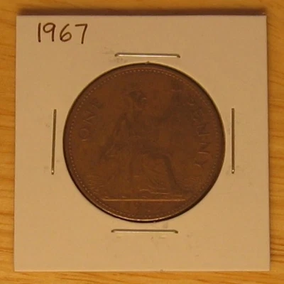 1967 Great Britain Penny Queen Elizabeth Coin - Image 1 of 2