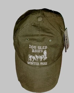Ouray Brand Hat Cap Olive Brown Dog Sled Rides Winter Park Hat 100% Cotton NEW - Picture 1 of 6