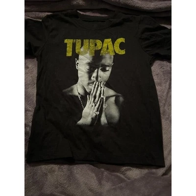 Camiseta Gráfica 2Pac Infantil Tamanho 4T Preta Manga Curta Tupac Shakur - Imagem 1 de 3
