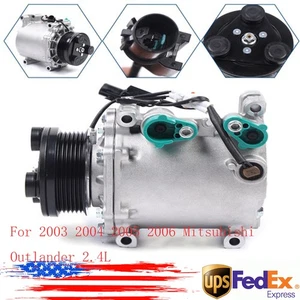 A/C AC Compressor w/ Clutch For 2003 2004 2005 2006 Mitsubishi Outlander 2.4L - Picture 1 of 10