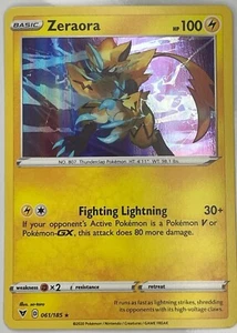 Pokémon JCC Zeraora Vivid Voltage 061/185 Holo Raro Inglés 2020 Casi Nuevo - Imagen 1 de 1