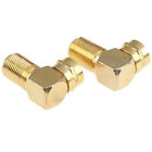 1Pc Copper F Male Plug to F Female Jack Right Angle Adapter 90 Degree Coax C. Pe