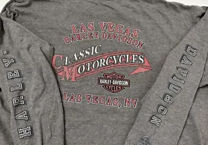 Vintage Las Vegas Harley-Davidson T-Shirt XL Heather Gray Classic Motorcycles Biker - Bild 1 von 17