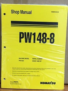 Komatsu Service PW148-8 Excavator Shop Manual NEW REPAIR - Picture 1 of 1