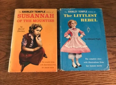 Shirley Temple MOVIE Books The Littlest Rebel and Susannah the Mounties VTG Foto 1 de 4
