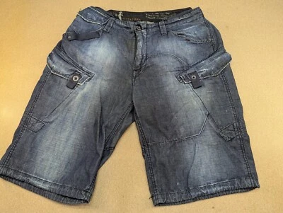 Pantalones Cortos De Colección G-Star Para Hombres Denim Carga Talla 2XL W35 Bolsillos Relajados Envejecidos Foto 1 de 4