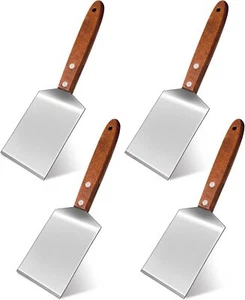 4 Pcs Small Brownie Cookie Spatula Metal Stainless Steel small, Wood - Picture 1 of 7