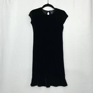 Vestido de fiesta vintage de terciopelo GAP STRETCH NEGRO para niñas PEQUEÑO 5-6 DE COLECCIÓN Y2K - Imagen 1 de 5