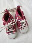 Infant Pink Flower "Mini Kacy" High-Top Sneakers White Pink Orange Floral lace