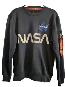 Schwarzes NASA ALPHA INDUSTRIES Official Limited Edition Sweatshirt Herren Größe S - Bild 1 von 14