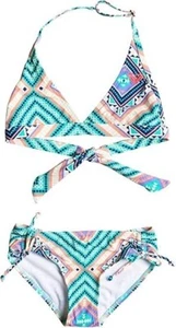 Roxy Girls' Hippie College Halter Set Two Piece Swimsuit 16 - Picture 1 of 2