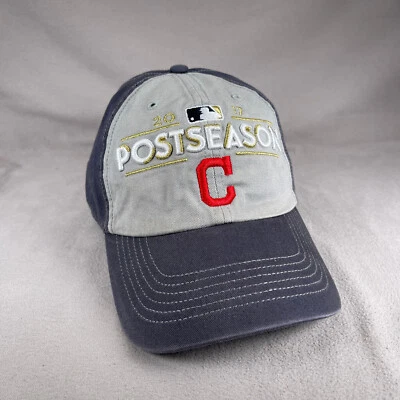 Cleveland indians Post Season 2017 Hat Men OS Blue Strapback Cap MLB Baseball - Image 1 of 4