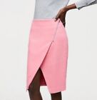 Ann Taylor Loft Zip Lined Pencil Skirt Size 0 Bubblegum Pink NWT 