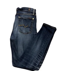 7 For All Mankind Gwenevere Skinny Jeans Denim Women Size 28 Medium Wash - Picture 1 of 7