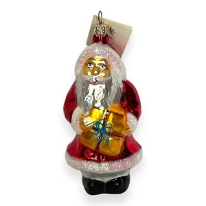 1994 NWT Christopher Radko 6" Ornament A Gifted Santa Hand Blown Glass w/ Box - Imagen 1 de 11