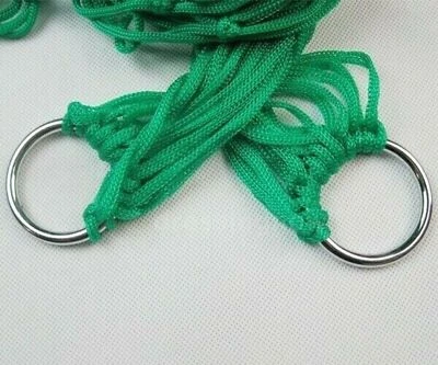 Hamaca de nailon con ganchos - Malla - Verde hierba - Carga máxima 220 lb Foto 1 de 4