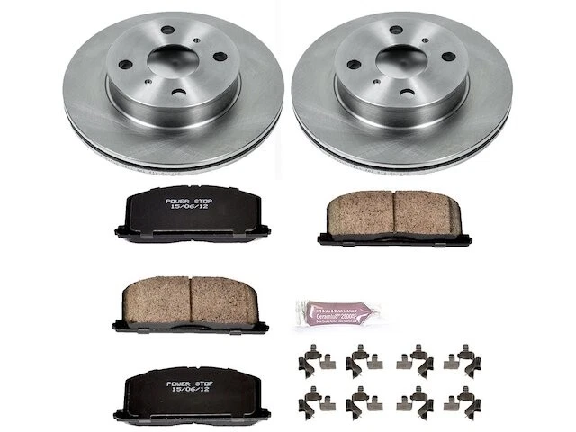 Kit de pastillas de freno delanteras y rotor Power Stop 47DGYZ43 para Geo Prizm 1991 1990 1992 Foto 1 de 1