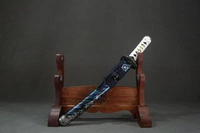Juego Ghost Blue Katana & Wakizashi 1060 acero al carbono con madera lacada Foto 1 de 4