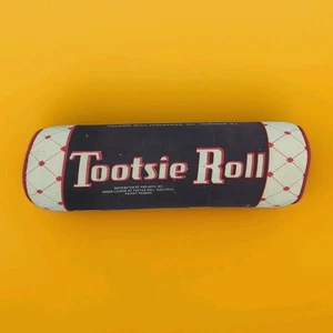 Vintage 1970s Tootsie Roll Pillow Pop-Arts Inc Candy Advertising Kitsch 19" Read - Picture 1 of 14
