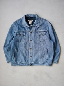 Vintage 80s 90s Big Mac Jacket Blue Denim Button Size 2XL Lined Faded - Bild 1 von 6