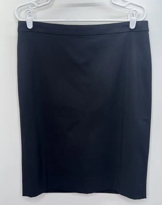 Falda lápiz J.Crew nueva con etiquetas mezcla de lana negra italiana elástica lana Tollegno carrera 10 Foto 1 de 4