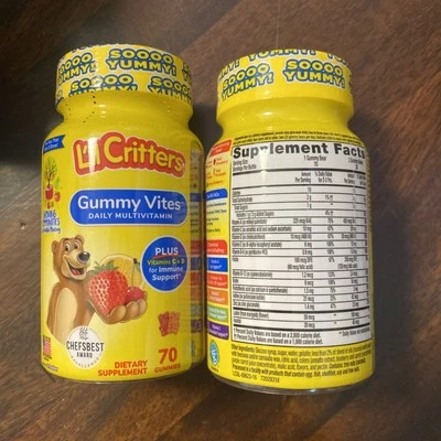 70 Gomitas Vitaminas C D3 Para Niños Suplemento El Apetito Sin Leche Soja Gluten Foto 1 de 2