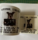 Mug And Coaster Lurcher(mixed Colours) Personal Stalker 
