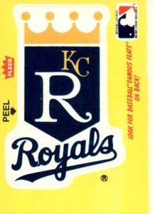 Kansas City Royals Logo 1986 Fleer - Team Stickers - Lloyd Waner Back - Picture 1 of 2