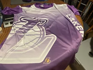 Los Angeles Lakers Fanatics Purple Sublimated Short Sleeve Shirt 4XL - Picture 1 of 4
