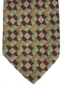 GUESS Herren Krawatte 100% Seide Handarbeit in Italien Mehrfarbig Geometrisch Krawatte 57" - Bild 1 von 6
