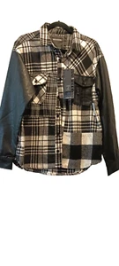Chaqueta Camisa Reason Para Hombres Franela 100% Poliéster Mangas Largas Talla M - Imagen 1 de 8