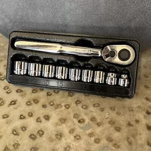 METRIC LOW PROFILE SOCKET SET 3/8" 60T RATCHET Snap on Sealey Duralast 8-18mm - Picture 1 of 16