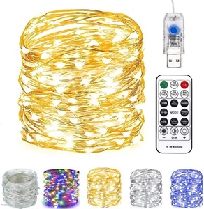 100/200/300 LED Fairy String Lights USB/Solar Power Copper Wire Xmas Party Decor - Picture 1 of 20