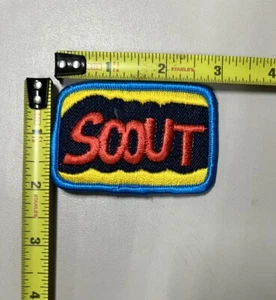 Vintage1970s SCOUT International Harvester IH 3”x2” Patch Blue Yellow Red Letter - Picture 1 of 3
