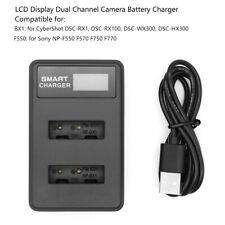 LCD Display Dual Channel Camera Battery Charger for Sony CyberShot DSC-RX1 F750
