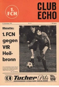 Cuaderno de Programa de Fútbol 70/71 RL 1. FC Nürnberg - VfR Heilbronn - Imagen 1 de 1