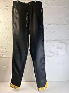 Brandneu Hudson Oberbekleidung 100 % AUTHENTISCH Herren KLEIN schwarz gold Trainingshose neu mit Etikett - Bild 1 von 15